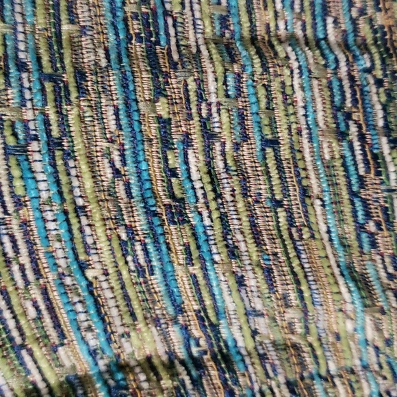 Coldwater Creek. Woven Blue/Grrens, Long Sleeved, Full Zip Jacket. Size 2X. - Picture 4 of 15